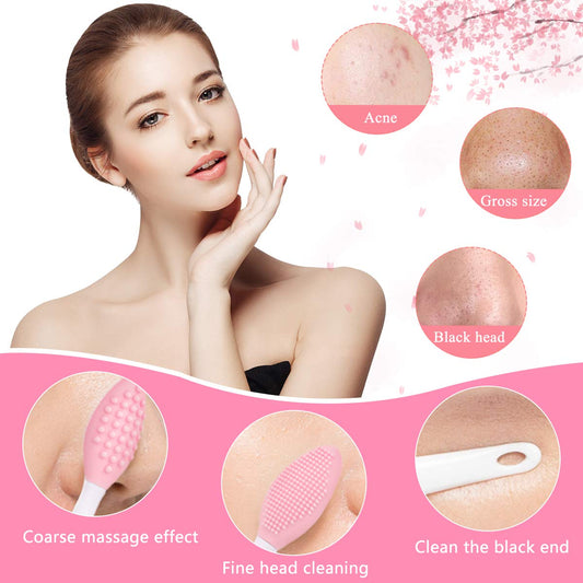 Medivita Silikon-Gesichtsreinigungs-Set mit flexiblen Silikonbürsten zur Hautreinigung und Massage.