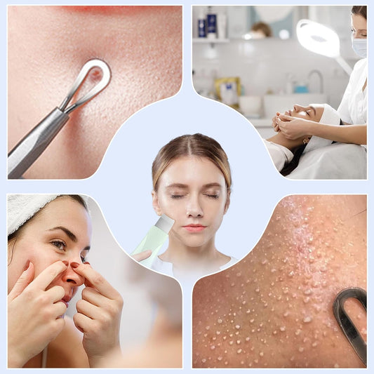 Medivita Ultraschall-Gesichtsreiniger Anwendung zur Hautreinigung, Entfernung von Mitessern und abgestorbenen Hautzellen.