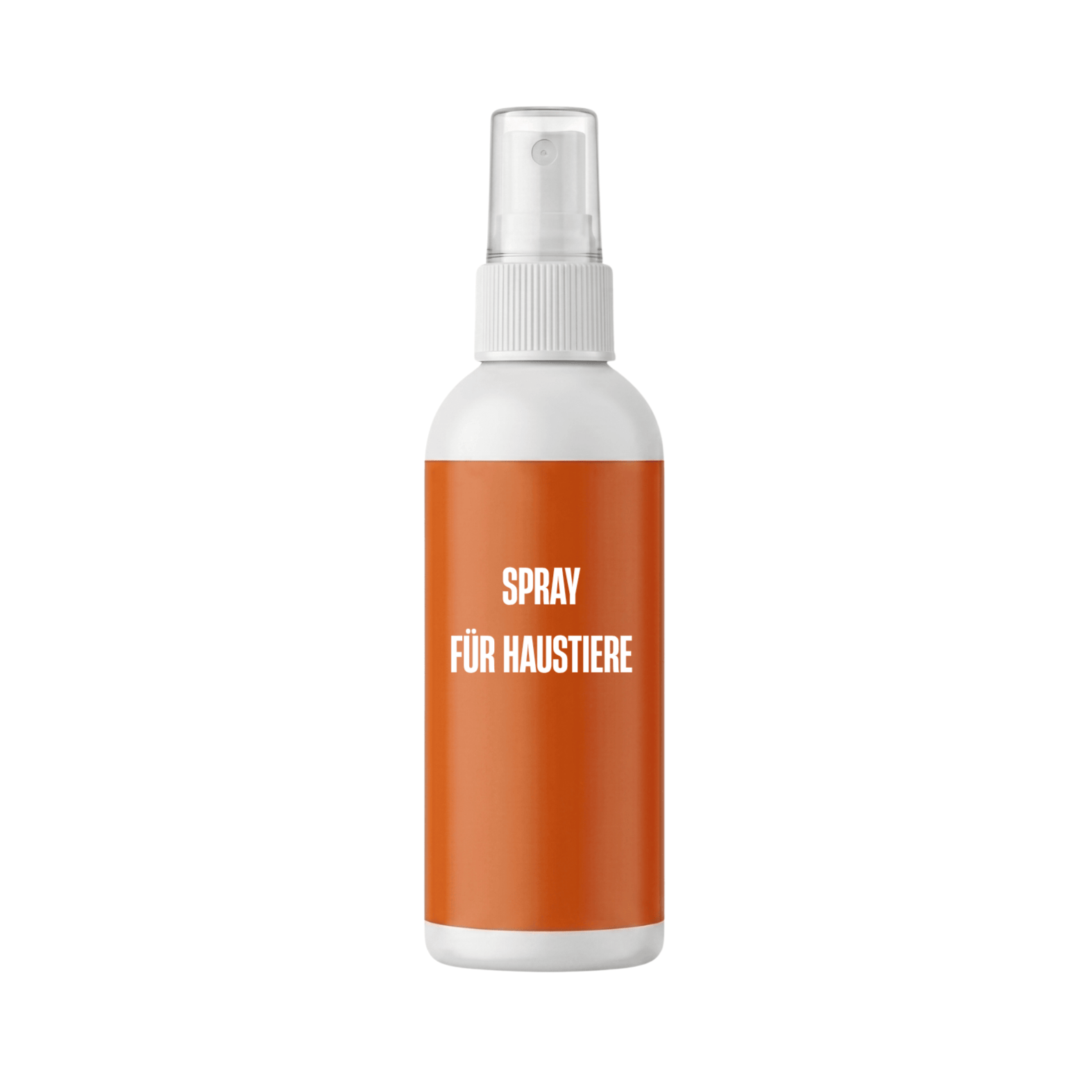 Spray für Haustiere in einer hellen Flasche für die Pflege des Haustierfells.