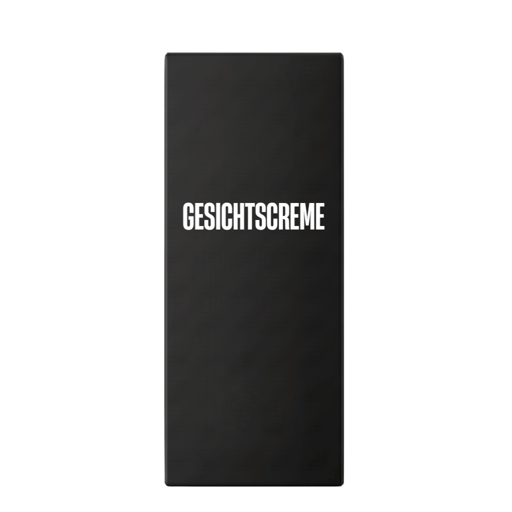 Gesichtscreme in einer eleganten schwarzen Verpackung für intensive Hautfeuchtigkeit und ein strahlendes Aussehen.