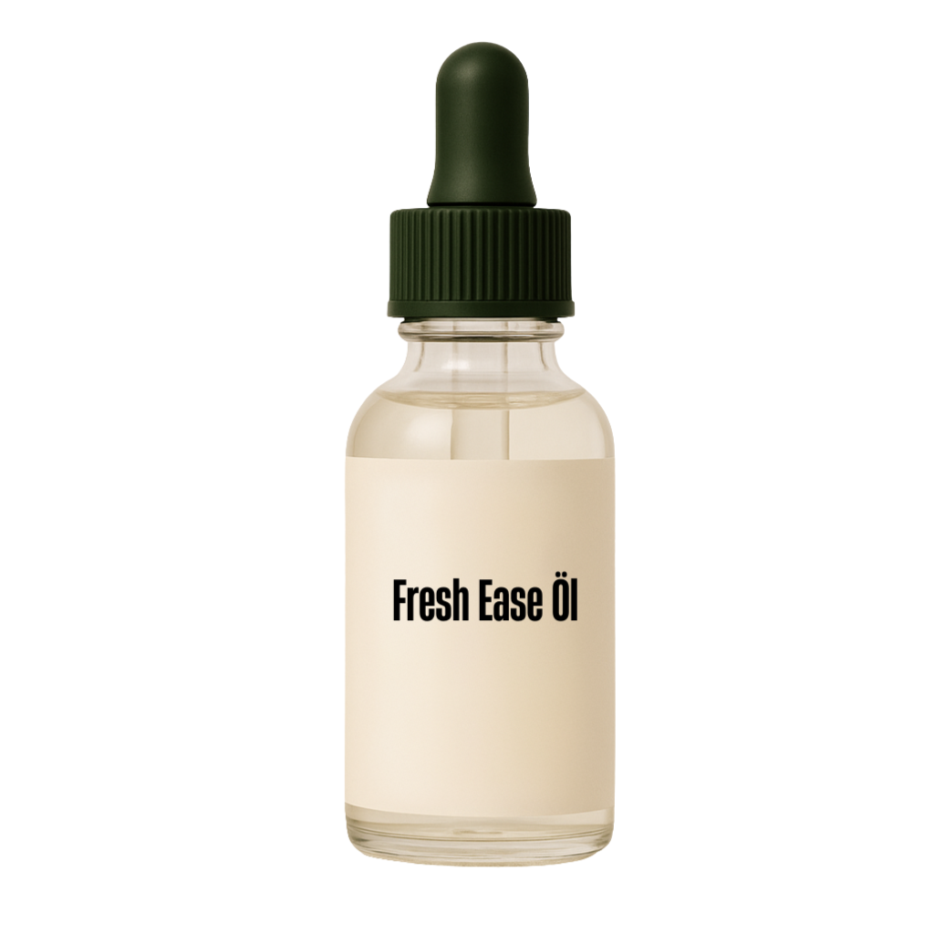 Flasche mit Fresh Ease Öl, einem leichten Beauty-Öl für die tägliche Hautpflege.