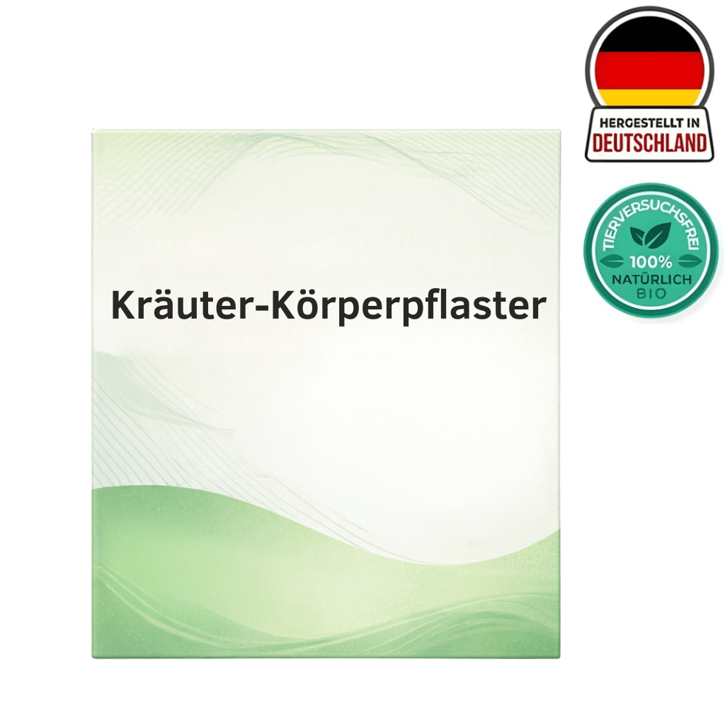 Verpackung von Kräuter-Körperpflaster, hautfreundliches Pflegepflaster für die Kniepartie.