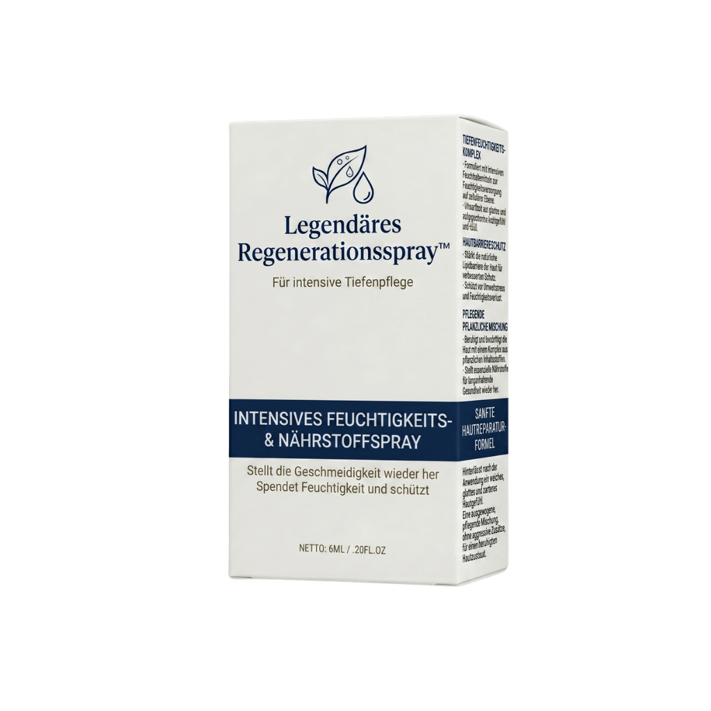 Legendäres Regenerationsspray in einer Verpackung für intensive Tiefenpflege und Hautfeuchtigkeit.