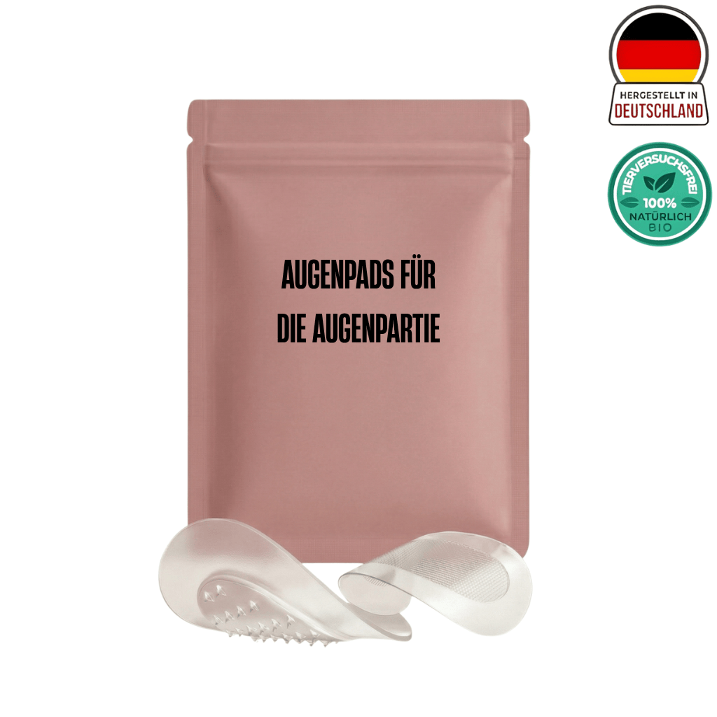 Augenpads für die Augenpartie in einer eleganten Verpackung, mit transparenten Patches für die Augenpflege.