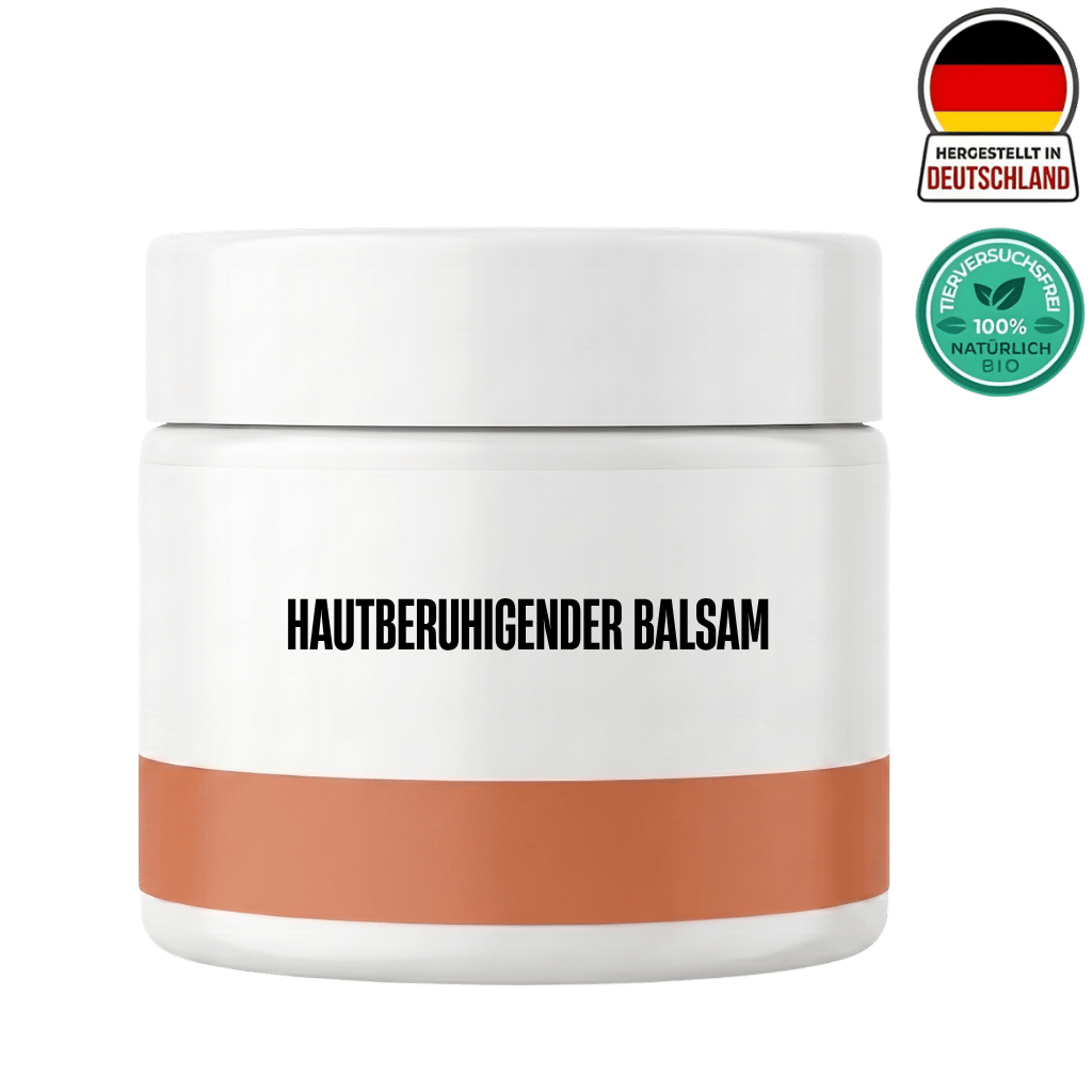 Hautberuhigender Balsam in eleganter Verpackung für trockene Hautpflege und Erfrischung.
