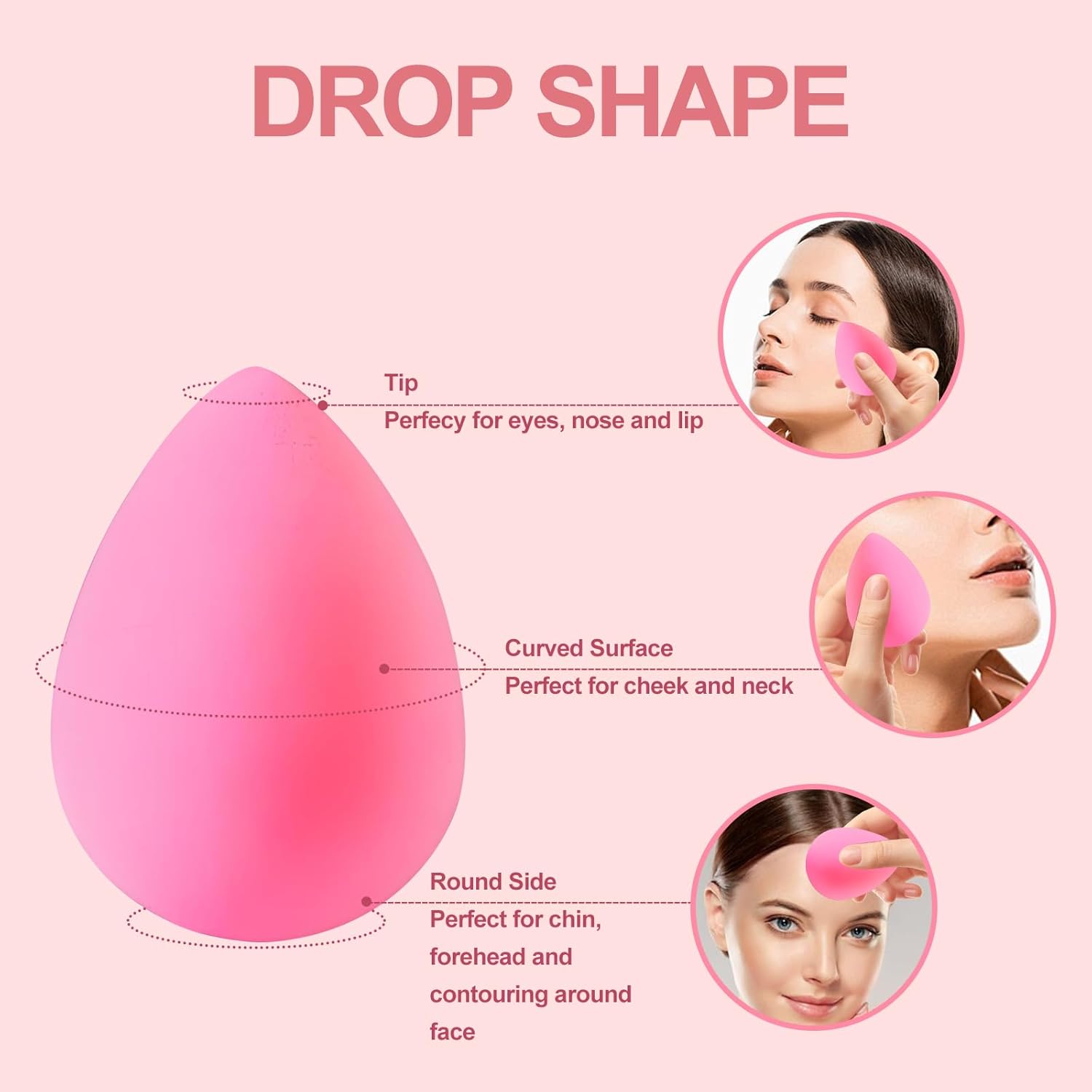 Medivita Make-up Pinselset includes a drop-shaped beauty sponge for precise application on various facial areas.