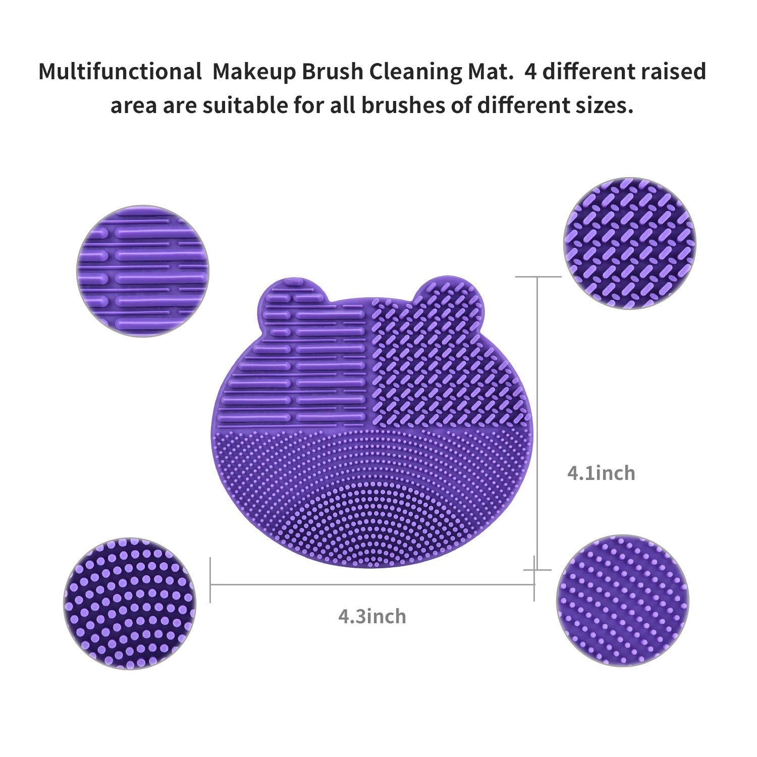 Medivita Silikon-Pinselreiniger - Multifunktionale Silikon-Matte für die gründliche Reinigung von Make-up-Pinseln