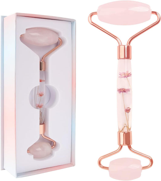 Medivita Gesichtsmassage-Roller aus Rosenquarz
