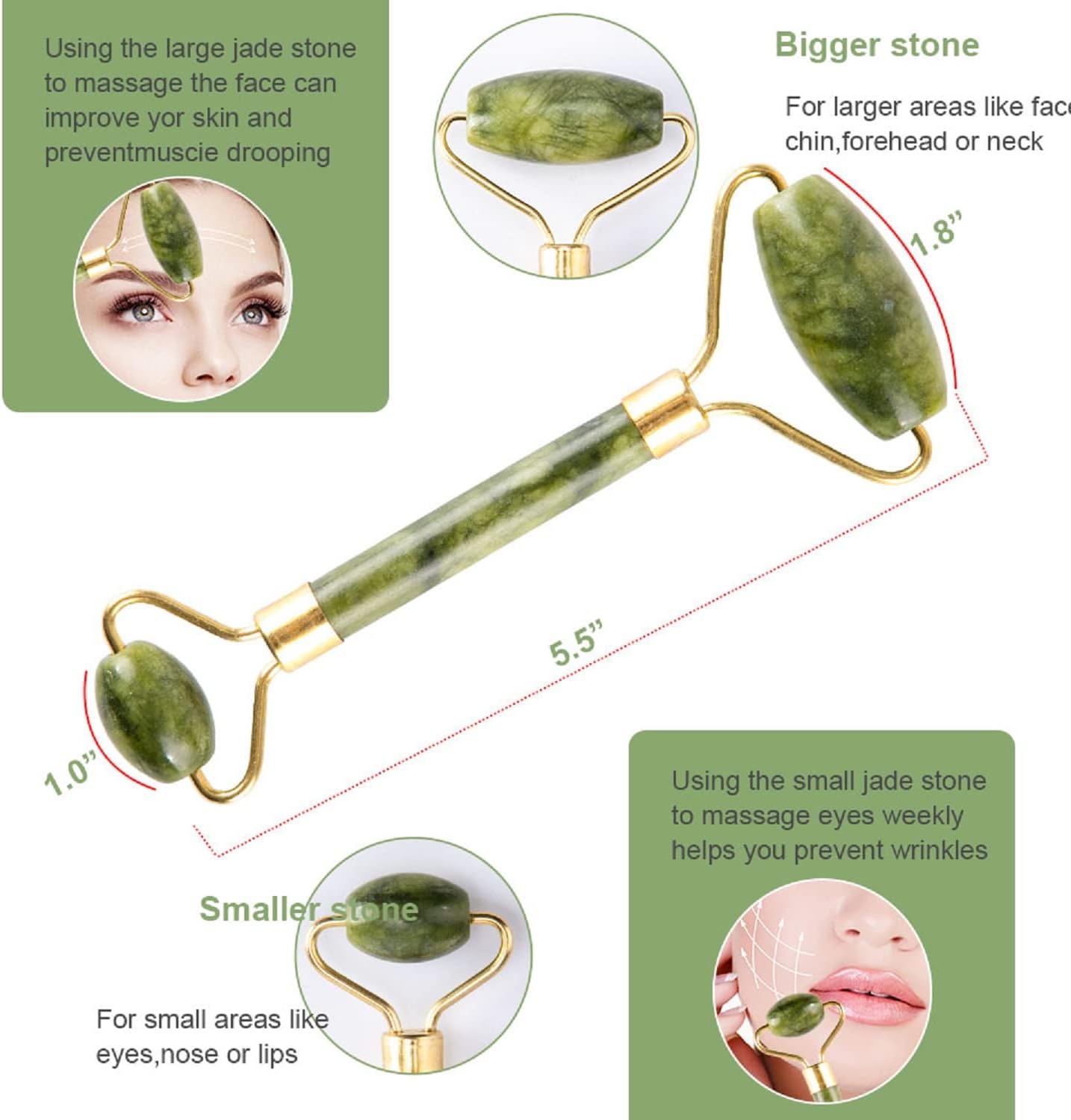 Medivita Jade-Gesichtsroller & Massage-Set