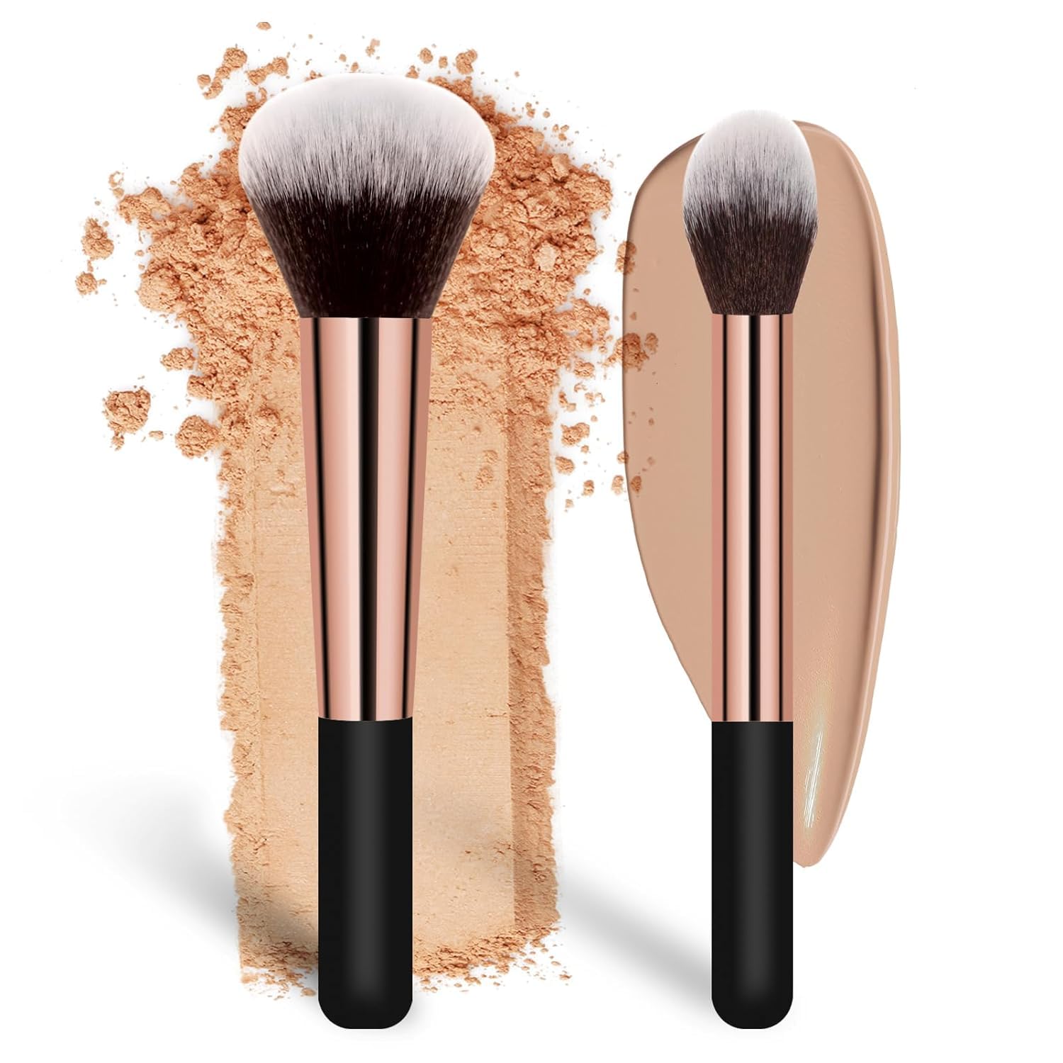Medivita Make-up Pinselset mit weichen Borsten für Foundation und Concealer, ideales Make-up Zubehör.