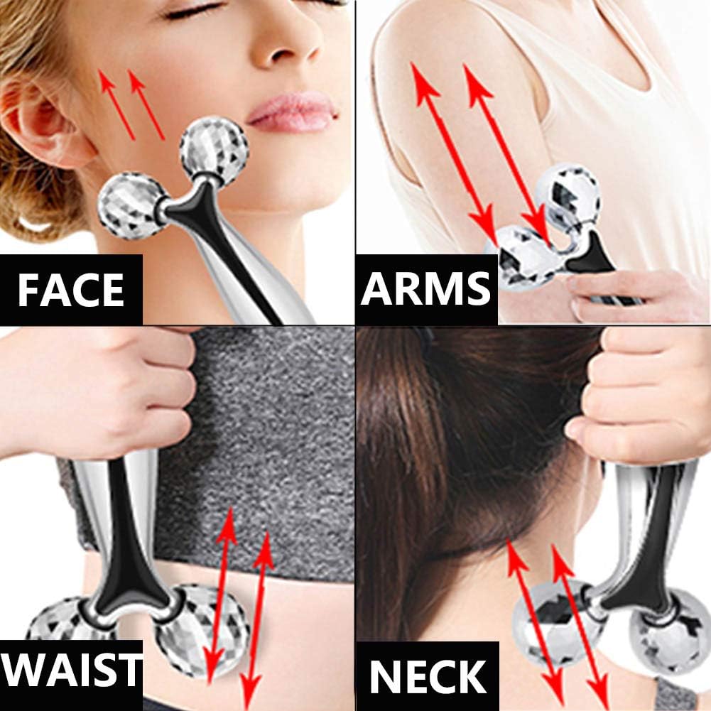 Medivita Jade-Gesichtsroller & Gua Sha Set Anwendung für Gesicht, Arme, Taille und Nacken.