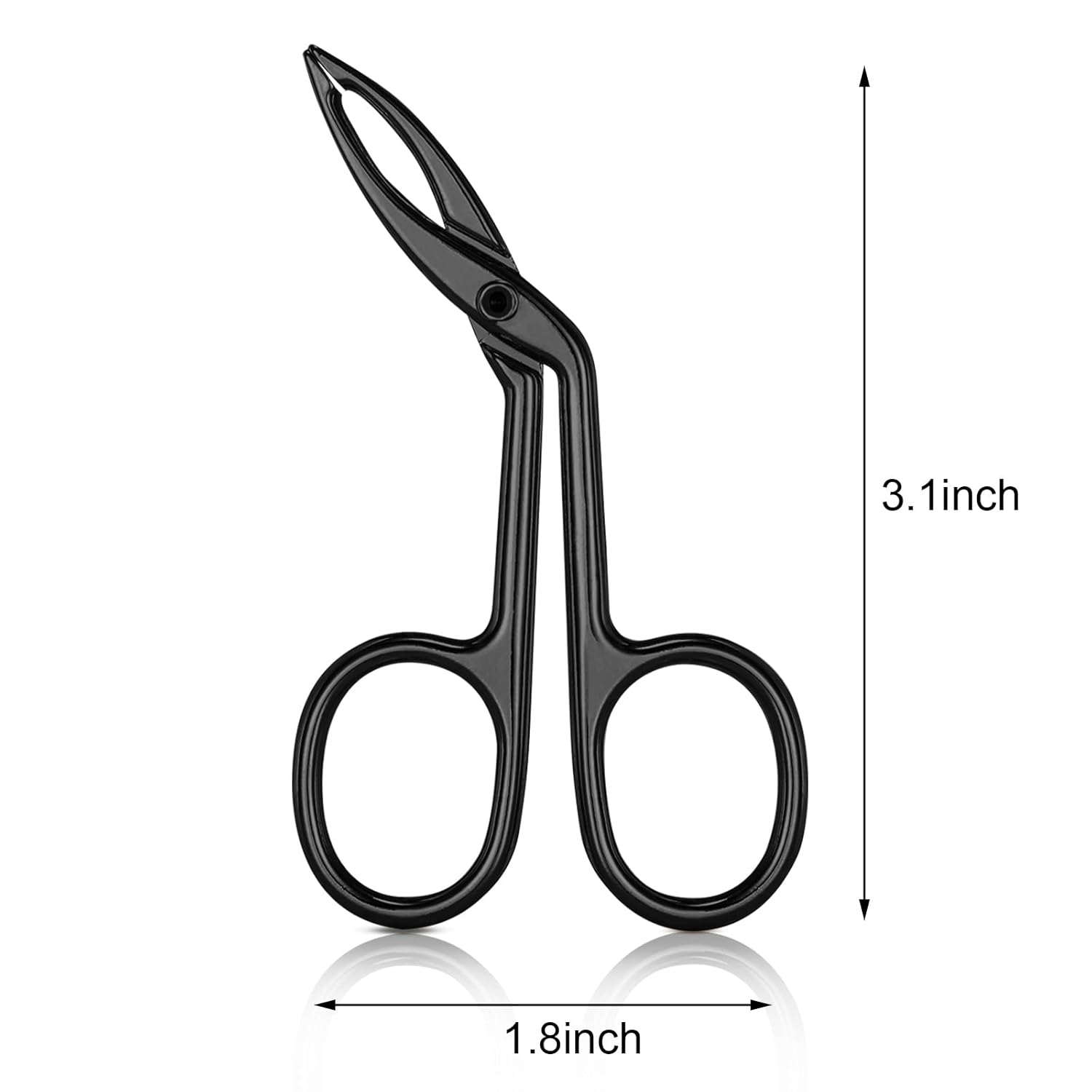 Medivita Augenbrauen-Pinzette & Scherenset - präzise Schere für Augenbrauenpflege, ergonomisches Design, schwarz