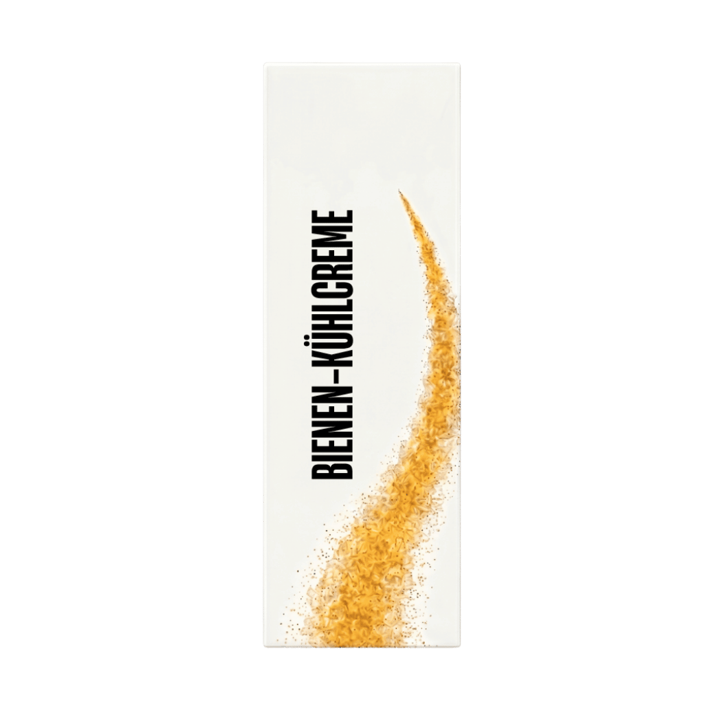 Bienen-Kühlcreme Verpackung mit luxuriöser Creme für intensive Feuchtigkeit und geschmeidige Haut.