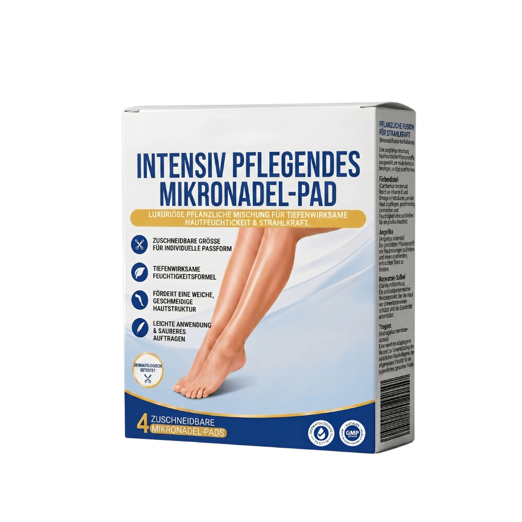 Intensiv pflegendes Mikronadel-Pad für feuchtigkeitsspendende Hautpflege und strahlende Haut.