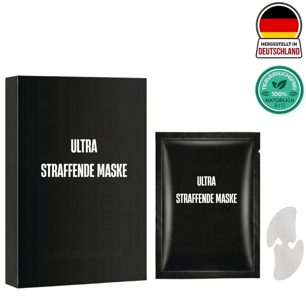 Ultra straffende Maske in einer eleganten Verpackung, ideal für eine intensive Hautpflege-Routine.