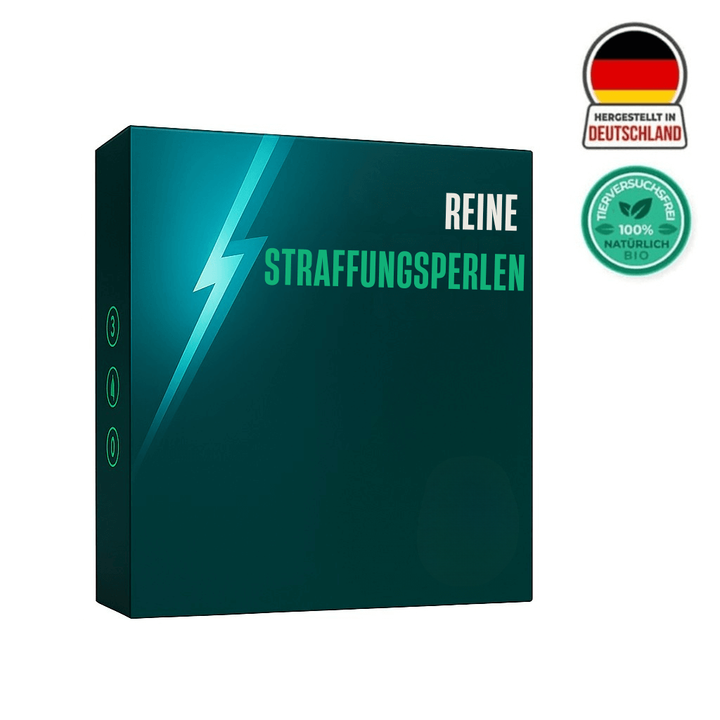 Reine Straffende Perlen Verpackung mit dem deutschen Herkunftszeichen und Bio-Siegel