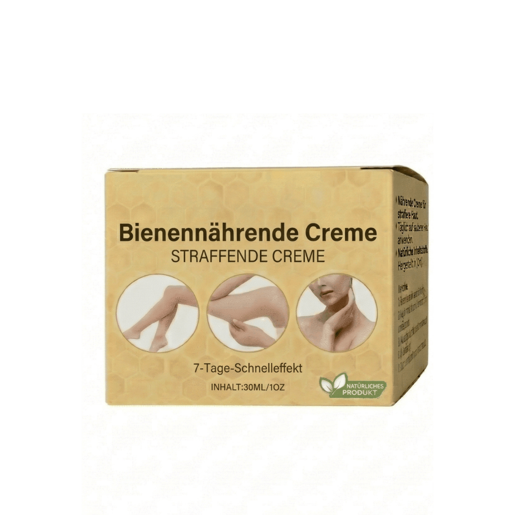 Premium Honig-Lifting-Creme in Verpackung mit straffenden Eigenschaften für schöne, gepflegte Haut.