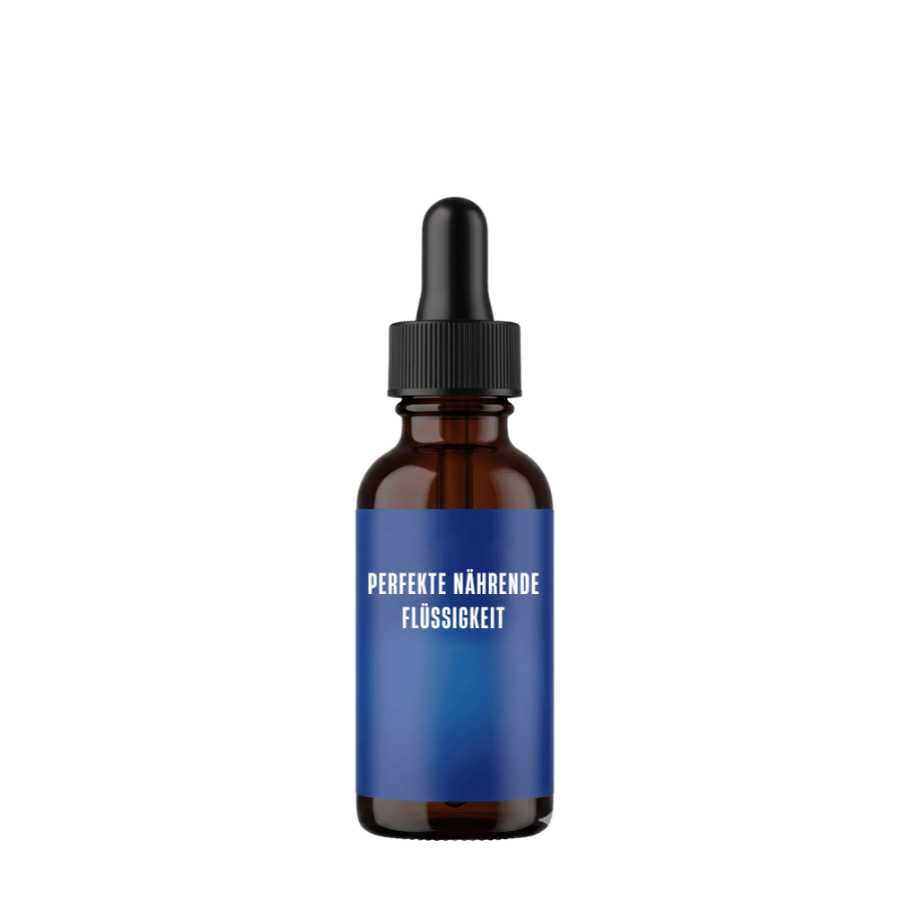Flasche mit perfekter nährender Flüssigkeit für gepflegte und hydratisierte Hautpflege.