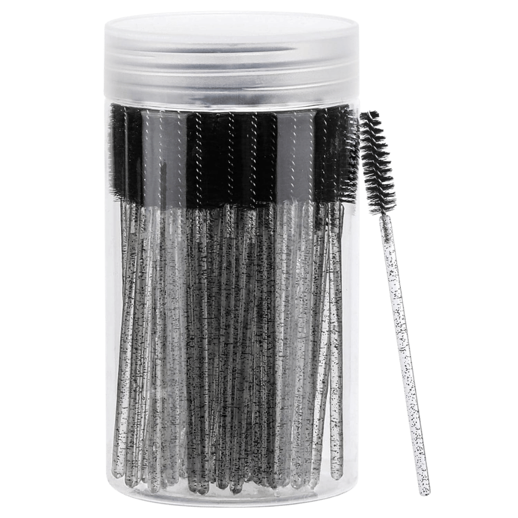 Einweg-Mascara-Bürstchen – geringes Gewicht in transparenter Verpackung, ideal für Wimpern und Augenbrauen Styling.