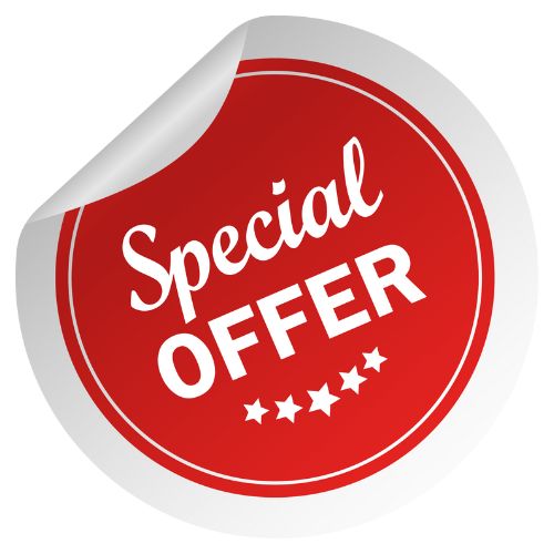 Vorrats-Sonderbundle Angebot mit einem roten Aufkleber, der 'Sonderangebot' anzeigt.