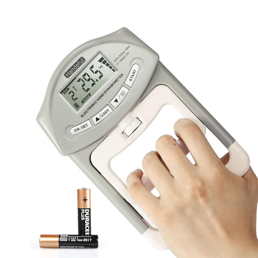 Medivita GripVital digitaler Handkraftmesser mit LCD-Display zur präzisen Messung der Griffkraft.