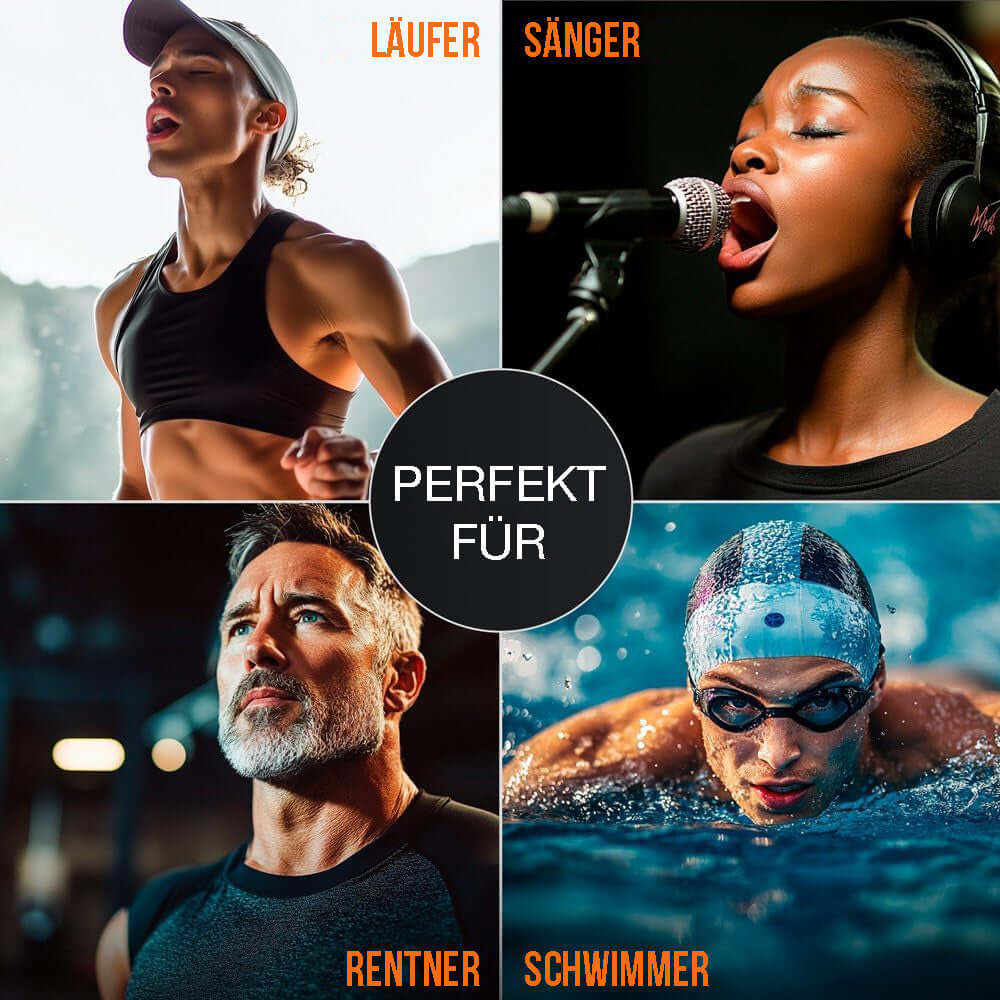 Medivita Lungenkraft Atemtrainer für Läufer, Sänger, Rentner und Schwimmer zur Verbesserung der Atemgesundheit und Lungentraining.