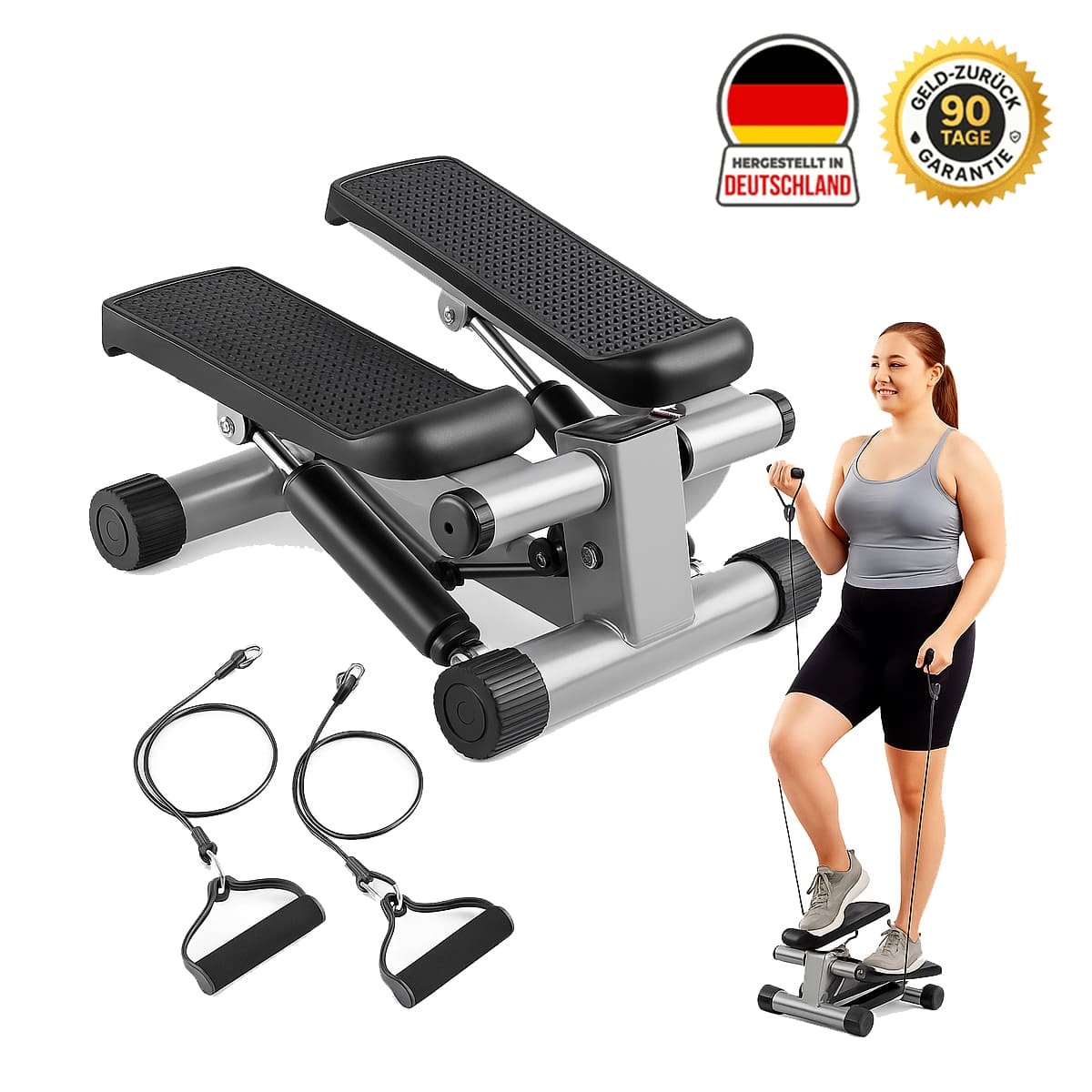 Medivita AktivSchritt kompakter Heimtrainer mit Widerstandsbändern für Ganzkörpertraining bequem von zu Hause.