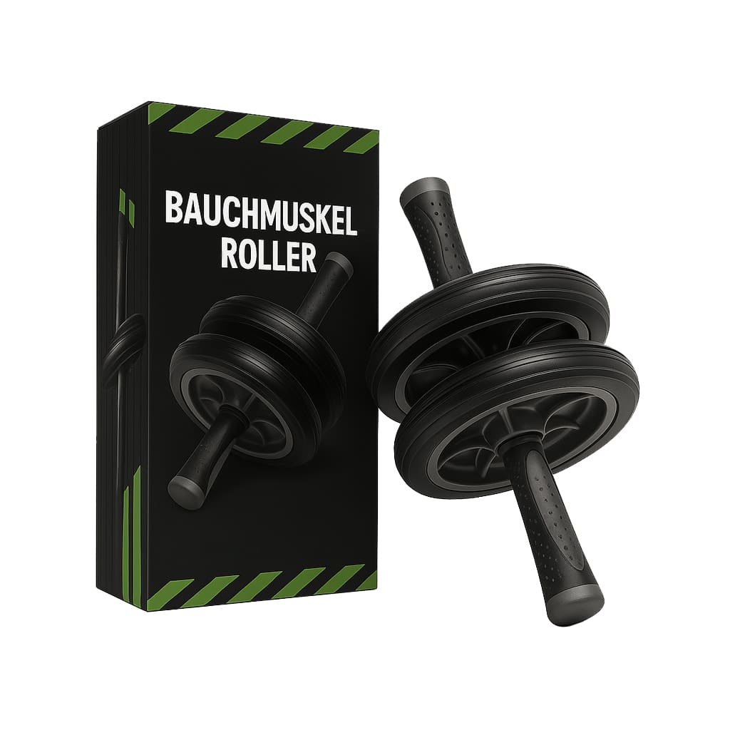 Medivita Bauchmuskel Roller neben der Verpackung für effektives Bauchmuskeltraining.