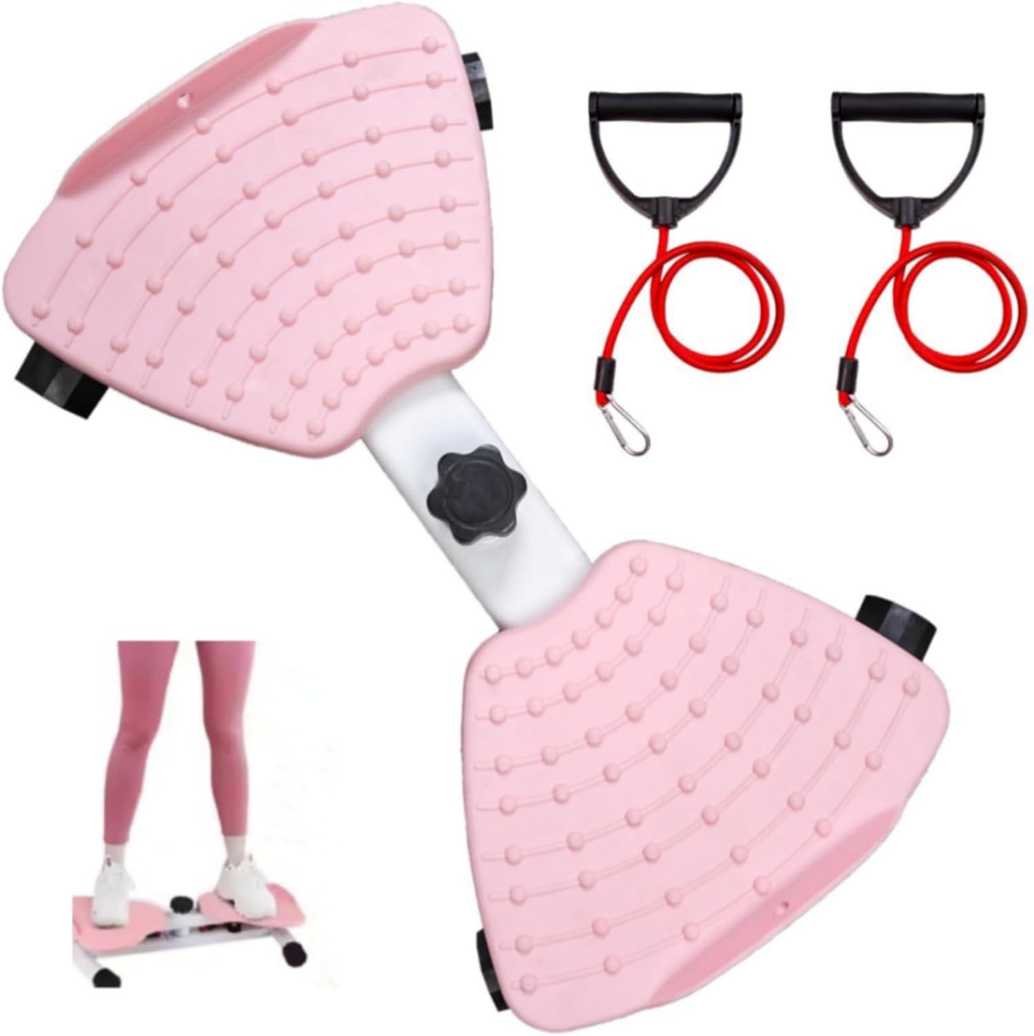 Medivita Drehboard in rosa mit Widerstandsbändern für intensives Core-Training und Fettverbrennung.