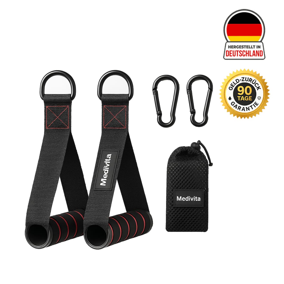 Medivita KraftGriff Pro - Hochwertige Universalgriffe für Krafttraining mit optimalem Grip und hoher Belastbarkeit.