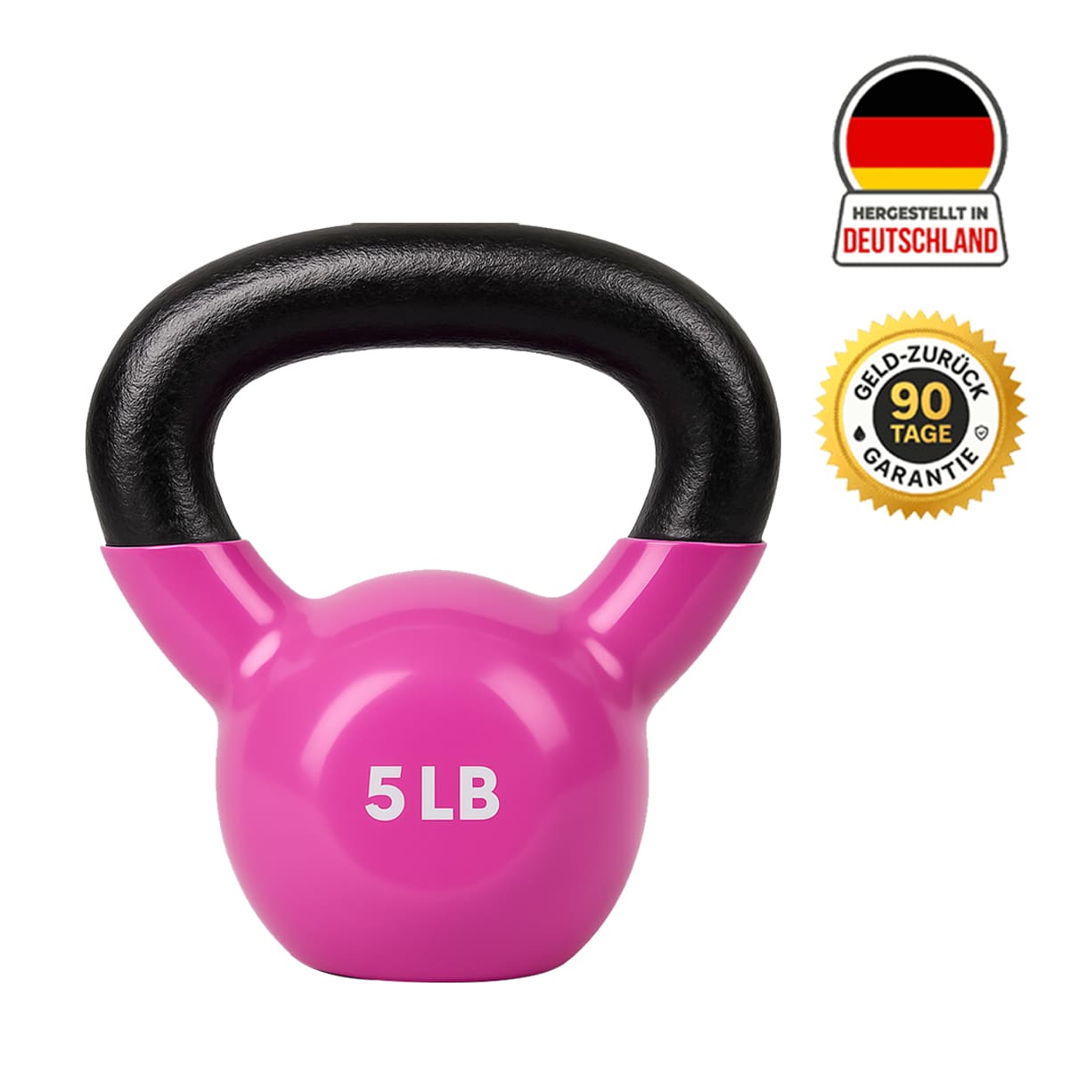 Medivita KraftKugel 5LB pink kettlebell for strength training, ideal for home and gym workouts.