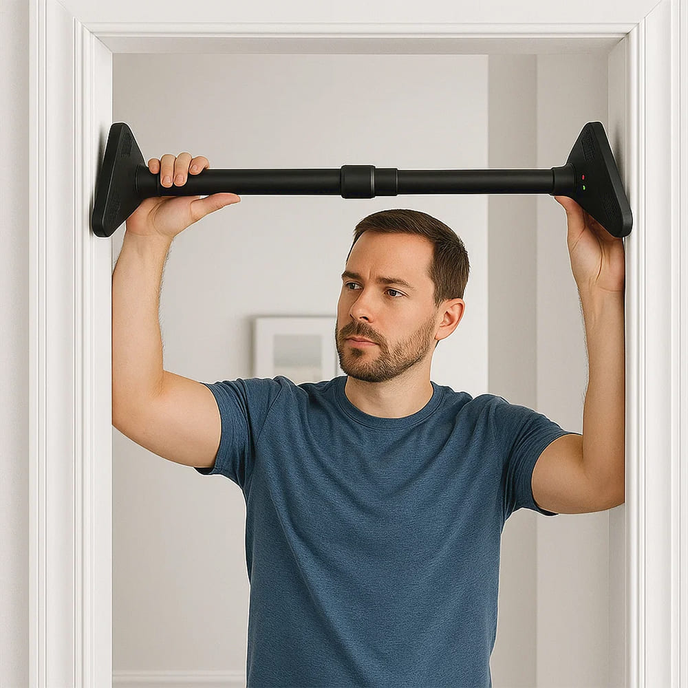 Medivita KraftStange Pro installation in a doorframe for effective home training