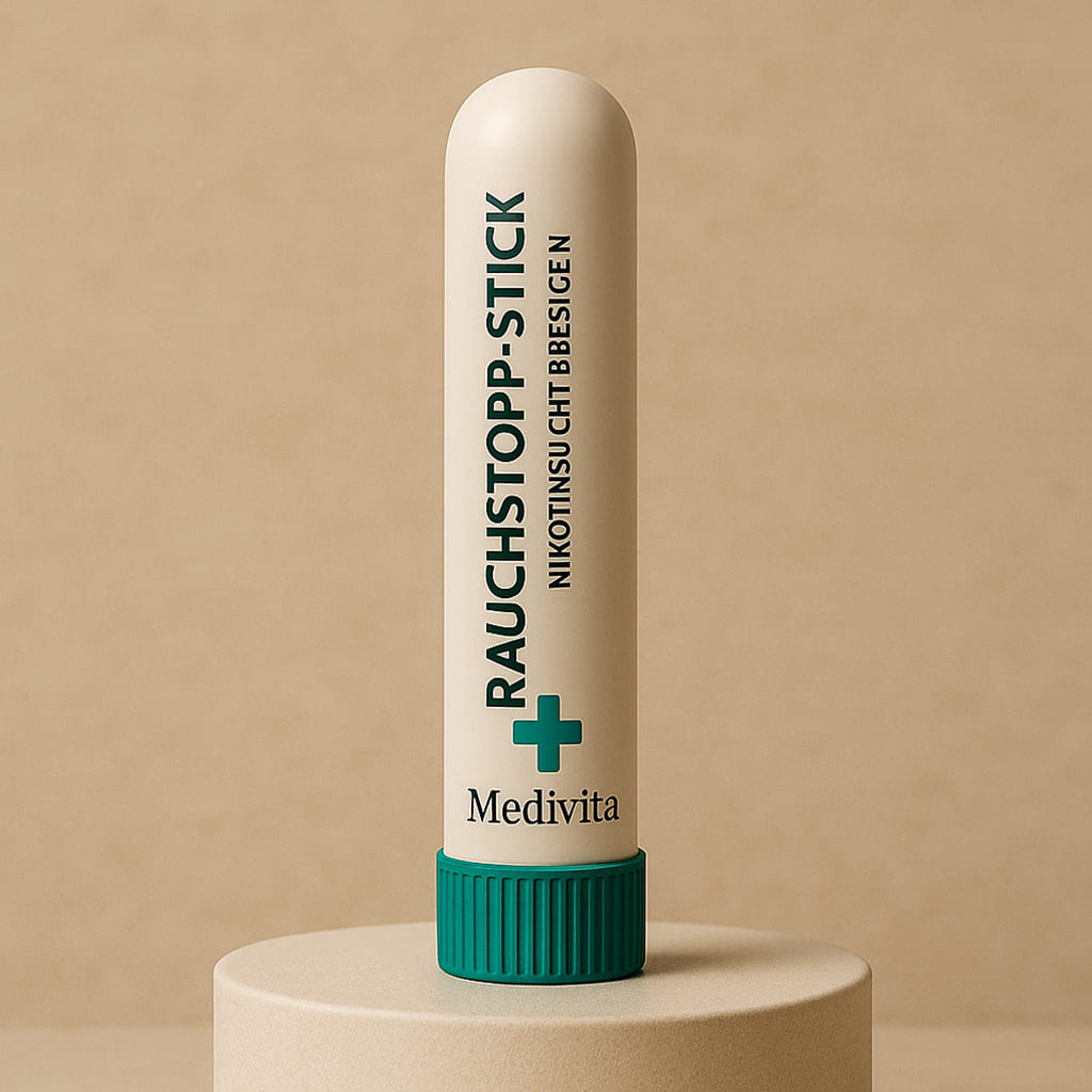 Medivita RauchStop Stick for quitting smoking, featuring natural ingredients to reduce nicotine cravings.