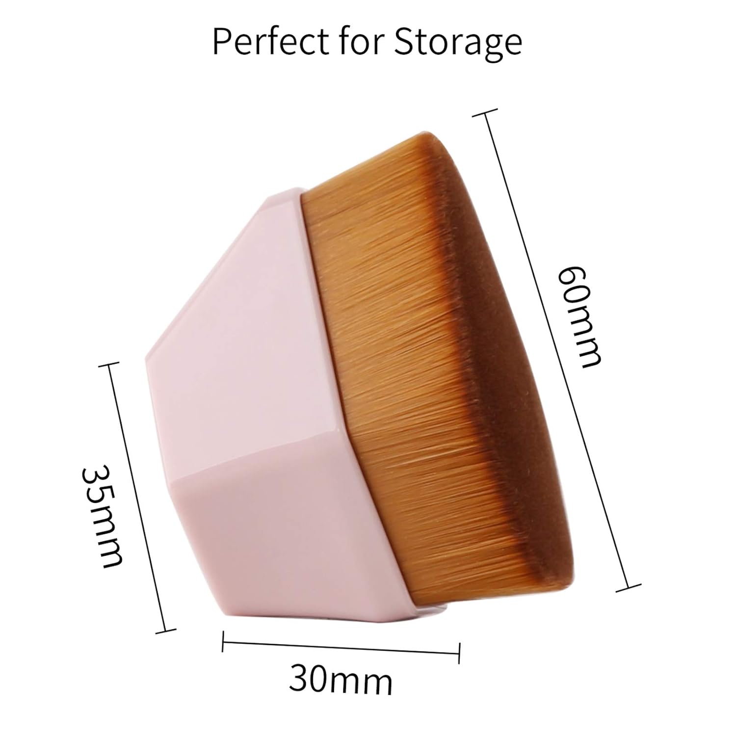 Medivita Foundation Pinsel – Flacher Make-up Brush mit ovaler Form und weichen Borsten für präzisen Auftrag.