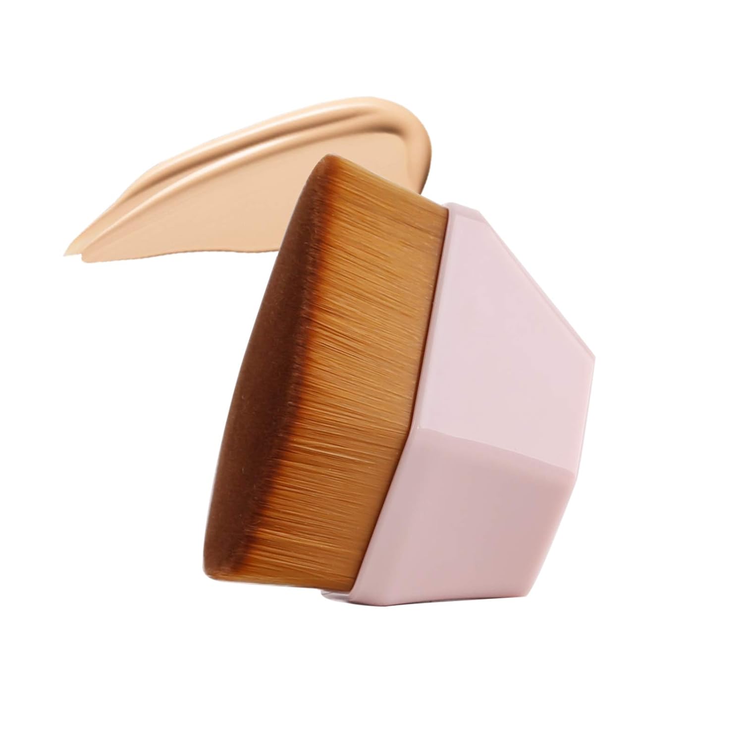 Medivita Foundation Pinsel – Flacher Make-up Brush mit Foundationfarbe und einzigartiger, flacher Borstenform.