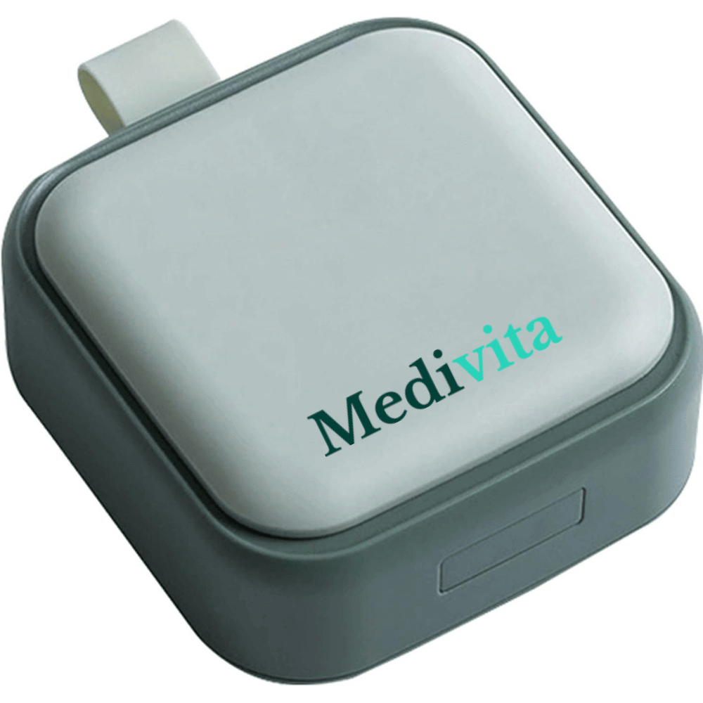 Medivita MiniMed – Kompakte Pillenbox in einem tragbaren Design für die sichere Aufbewahrung von Medikamenten.