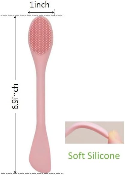 Medivita Silikon-Gesichtsreinigungsbürste in rosa, sanftes Silikon, ergonomischer Griff, 6-7 cm lang